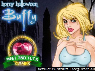 Buffy Horny Halloween jeu de vampire avec le sperme sucer