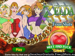 Porn jeu de Legend of Zelda avec quatre salopes elf