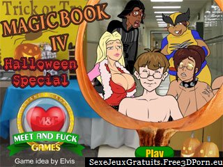 Magic Book 4: Soirée spéciale Halloween jeu de sexe