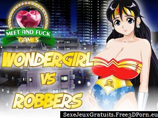 Manga Wondergirl et voleurs excitées en baise jeu